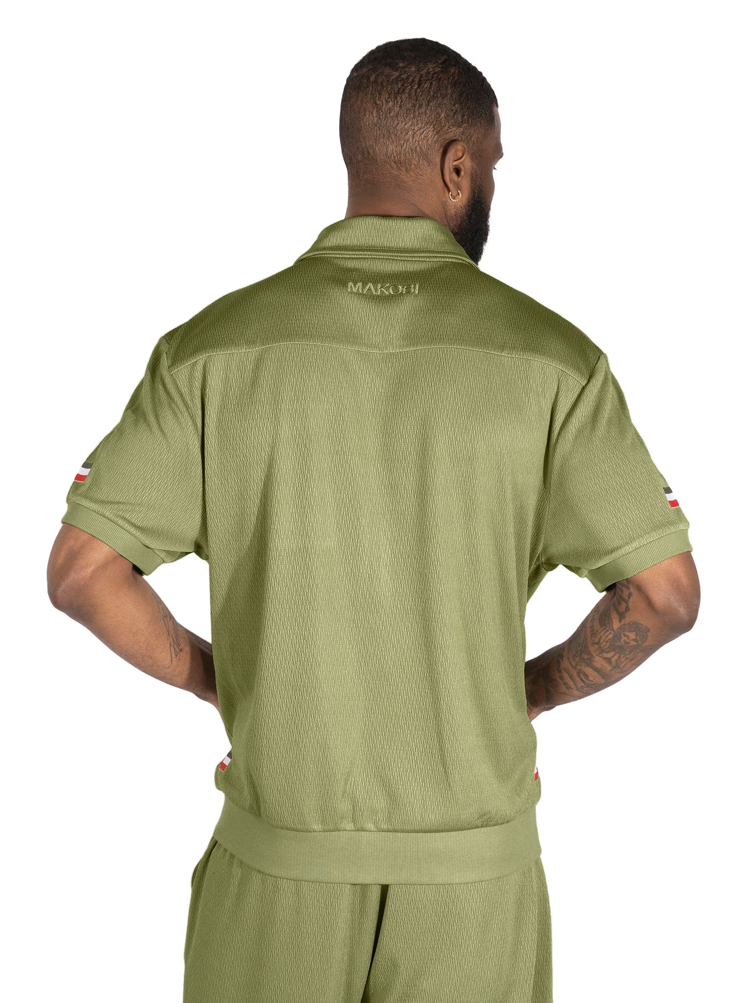 M428 Moreli Knit Short Sets - Olive