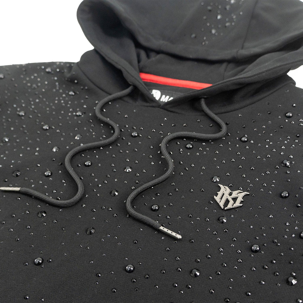 Fleece Hoodie | M4343  Romani Pull Over - Black