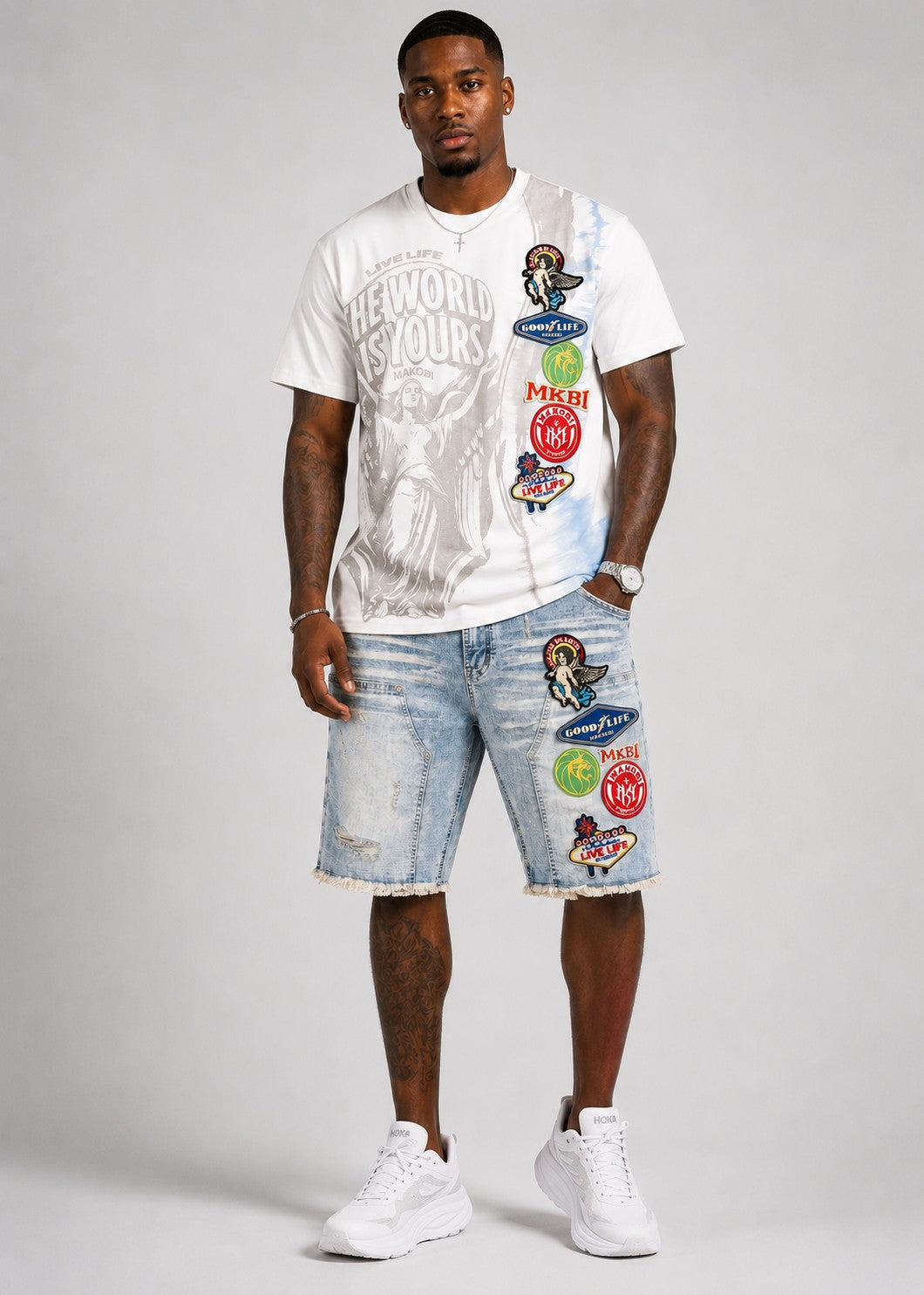 M441 Mondo Oversized Tee  - White (NOT SOLD SEPARATELY - Add 941 Mondo Shorts to your Cart)