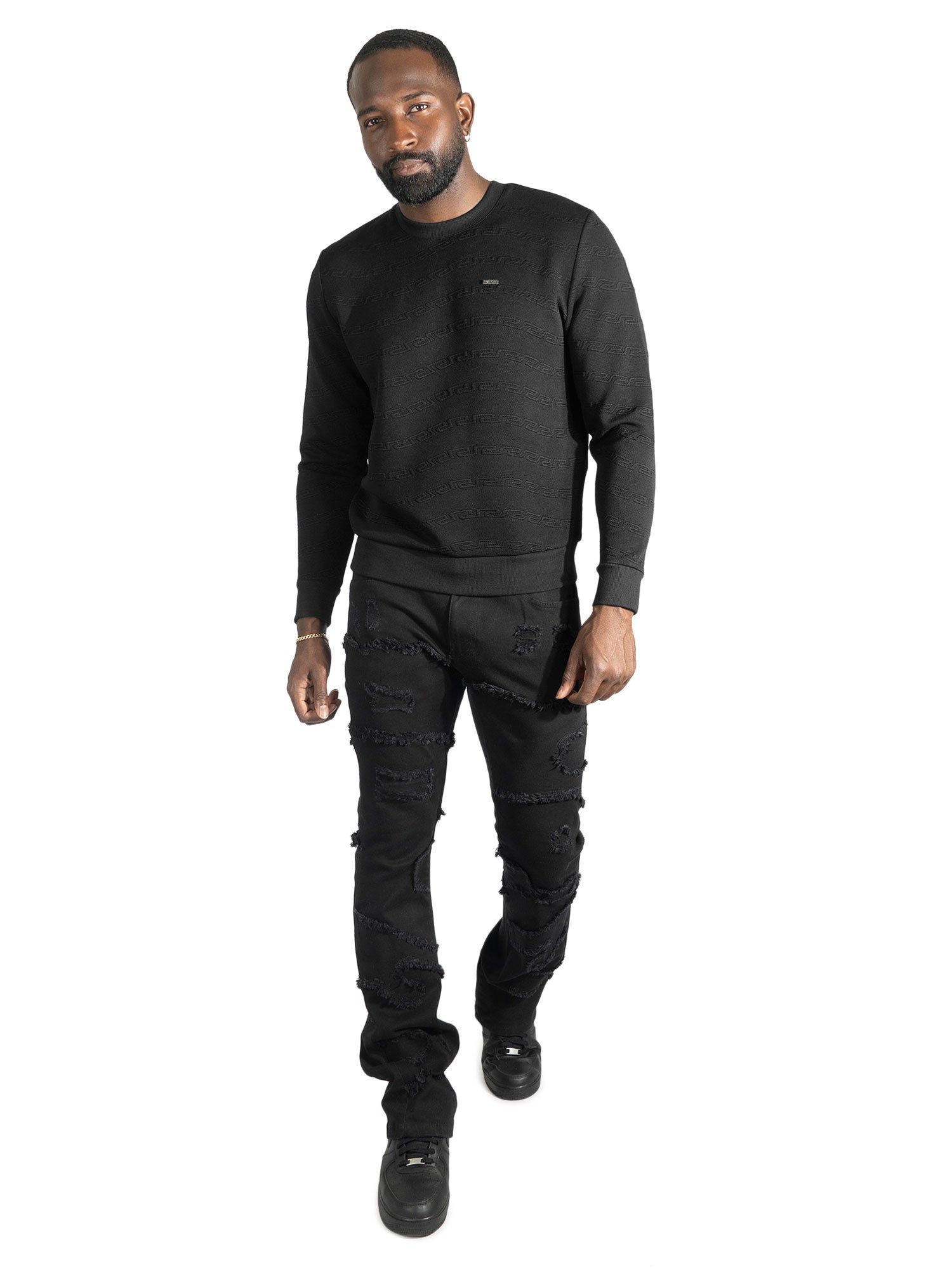 Sweatshirt | M4412 Bianco Crewneck - Black