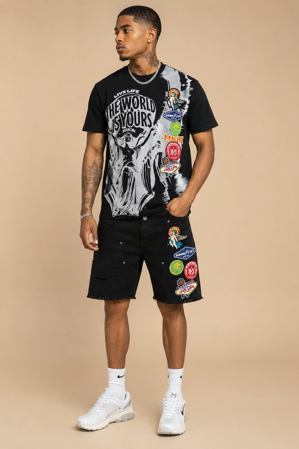 M441 Mondo Oversized Tee  - Black (NOT SOLD SEPARATELY - Add 941 Mondo Shorts to your Cart)