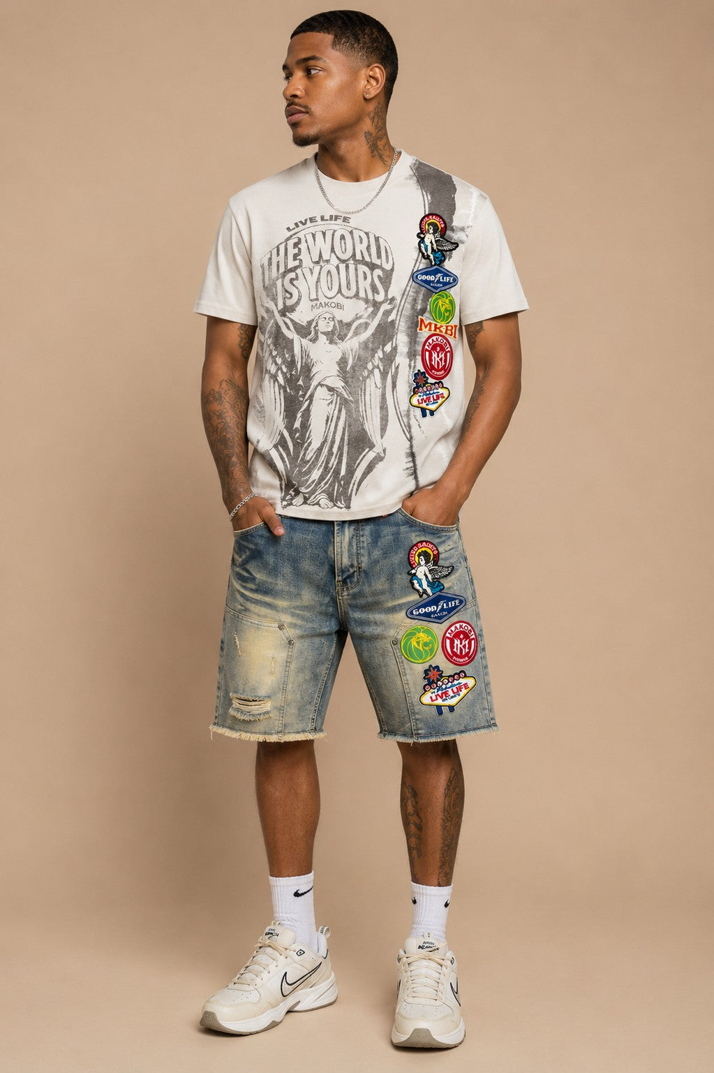 M441 Mondo Oversized Tee  - Khaki (NOT SOLD SEPARATELY - Add 941 Mondo Shorts to your Cart)