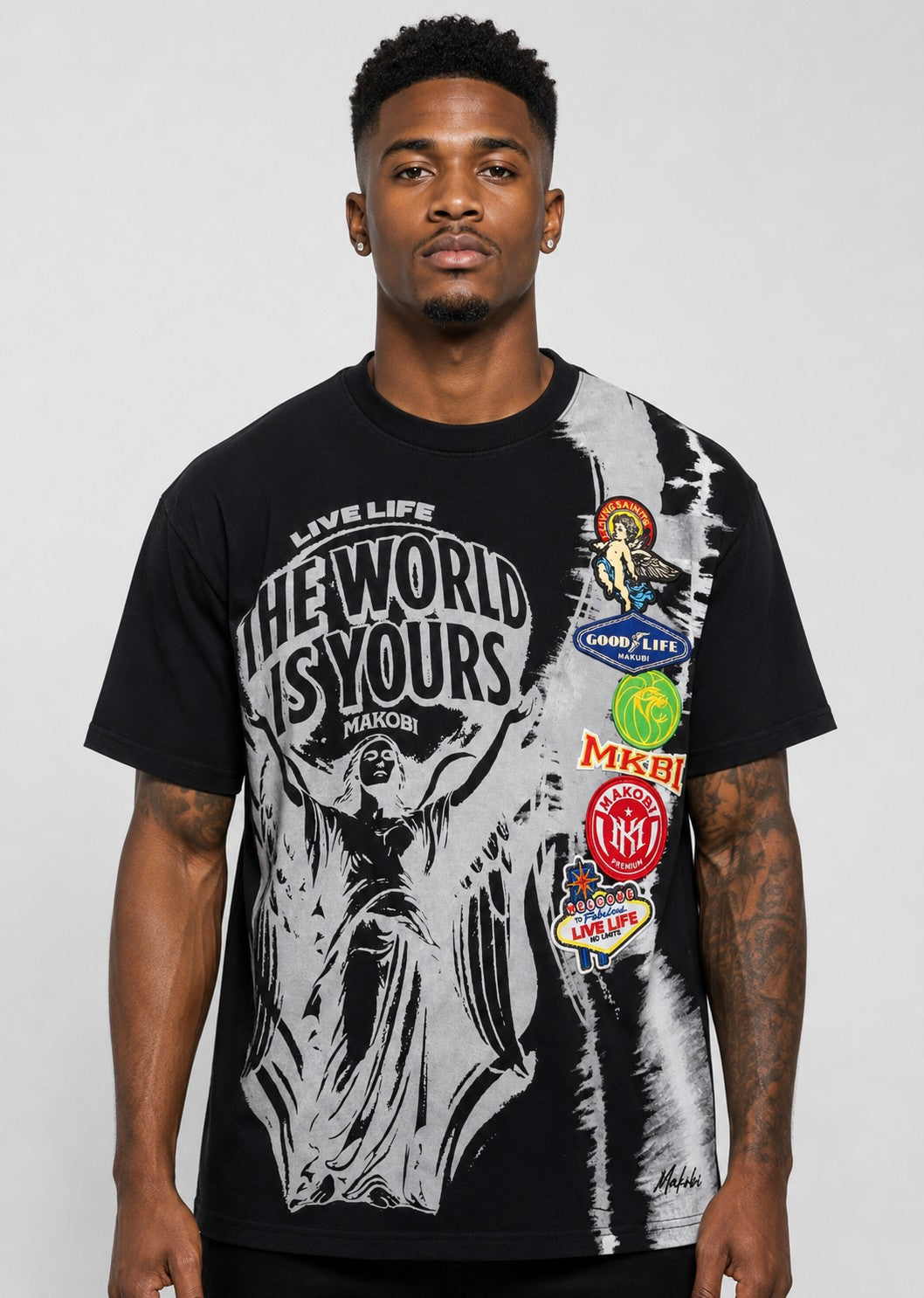 M441 Mondo Oversized Tee  - Black (NOT SOLD SEPARATELY - Add 941 Mondo Shorts to your Cart)