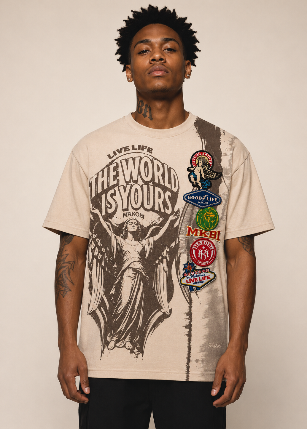 M441 Mondo Oversized Tee  - Khaki (NOT SOLD SEPARATELY - Add 941 Mondo Shorts to your Cart)