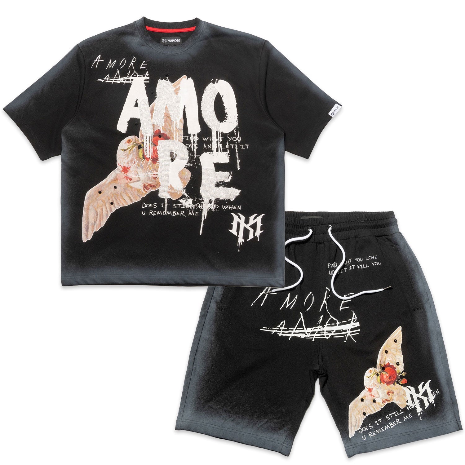 M451  Amore T-shirt - Black (NOT SOLD SEPARATELY - Add M651 Shorts to your Cart)