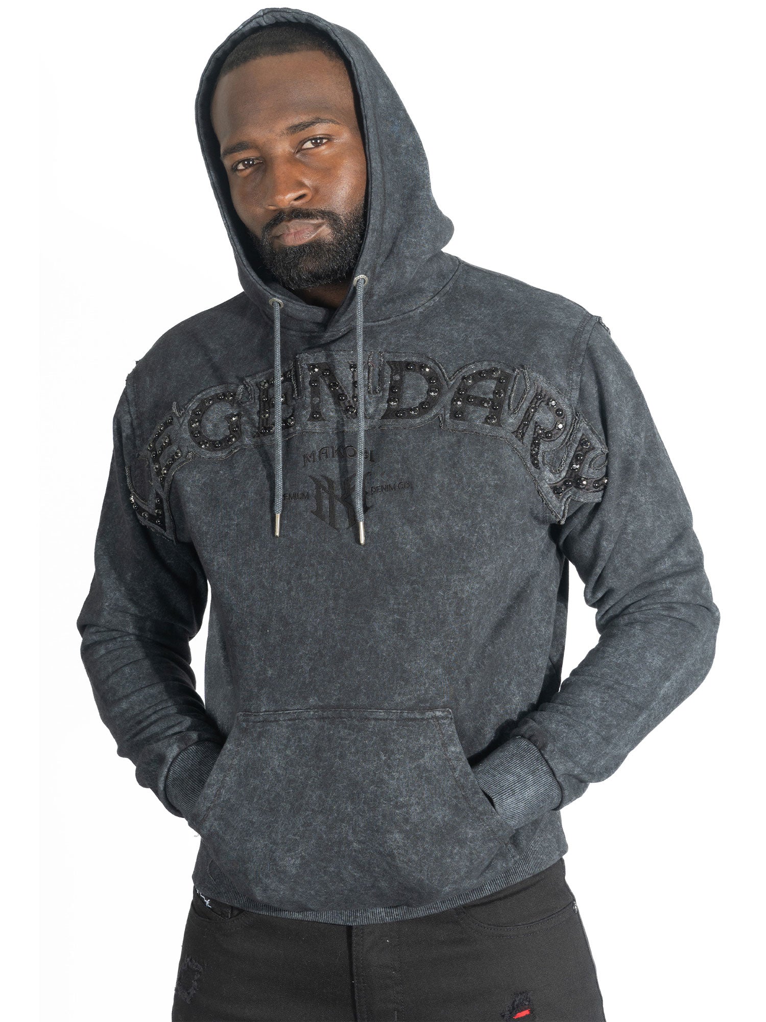 Fleece Hoodie | M4557 Sartoni Pull Over - Black