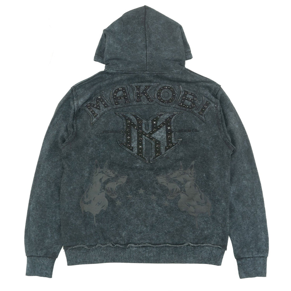 Fleece Hoodie | M4557 Sartoni Pull Over - Black