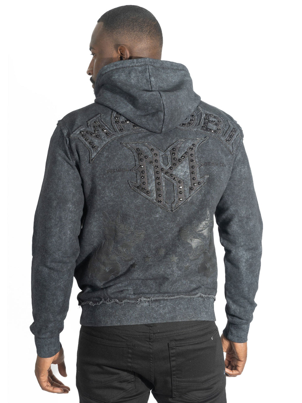 Fleece Hoodie | M4557 Sartoni Pull Over - Black
