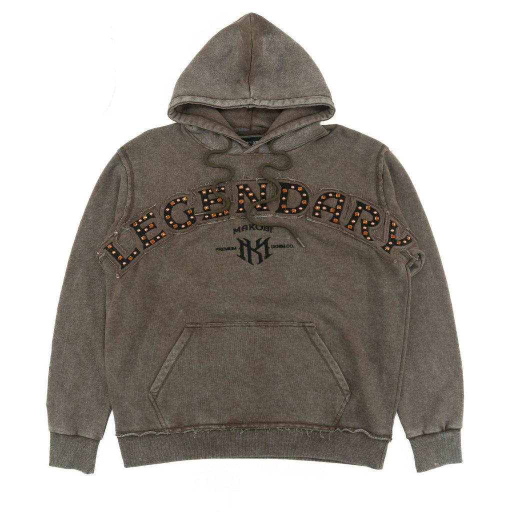 Fleece Hoodie | M4557 Sartoni Pull Over- Brown