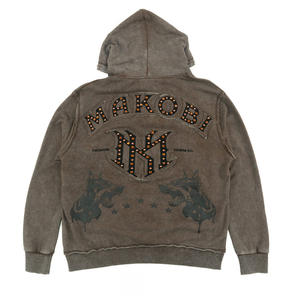 Fleece Hoodie | M4557 Sartoni Pull Over- Brown