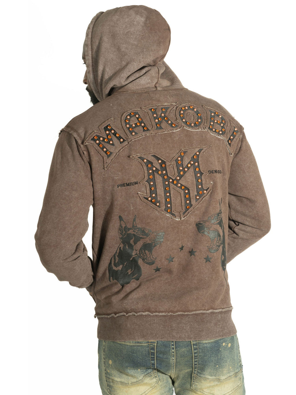 Fleece Hoodie | M4557 Sartoni Pull Over- Brown