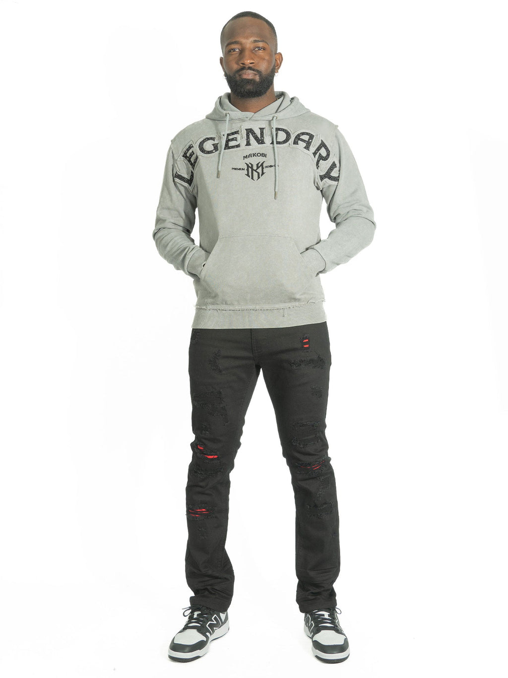 Fleece Hoodie | M4557 Sartoni Pull Over - Gray
