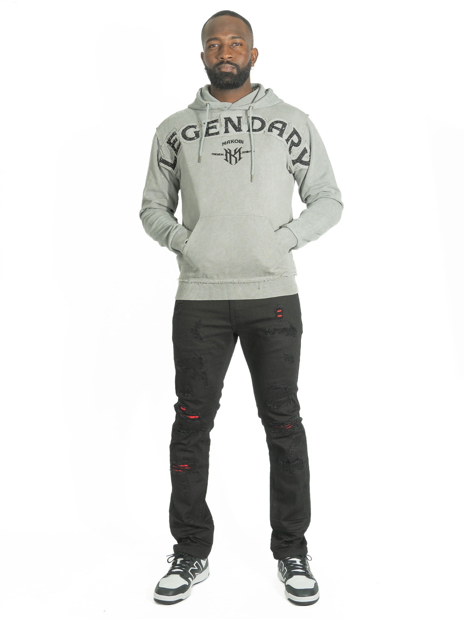 Fleece Hoodie | M4557 Sartoni Pull Over - Gray