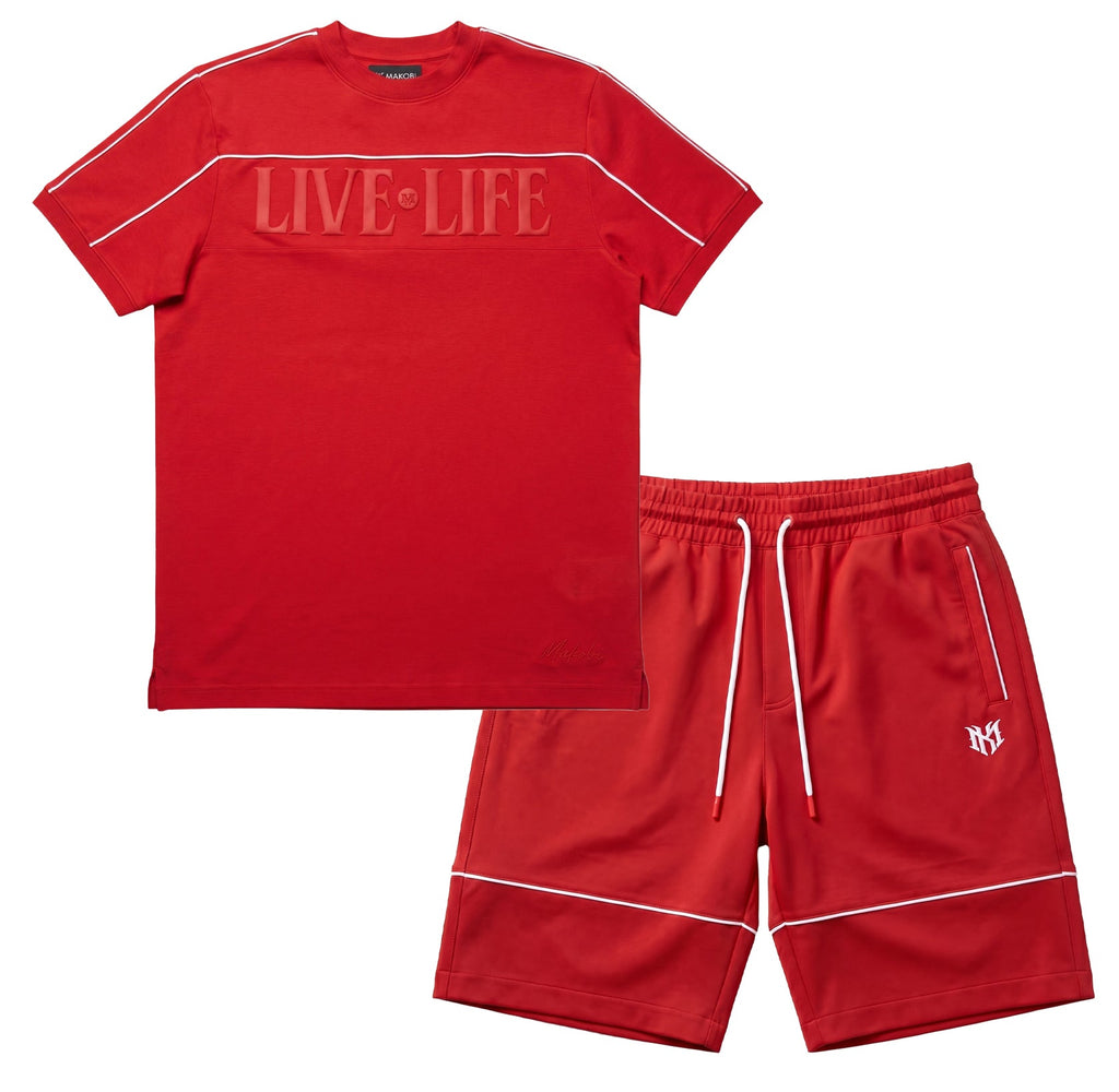 M659 Live Life Shorts - Red