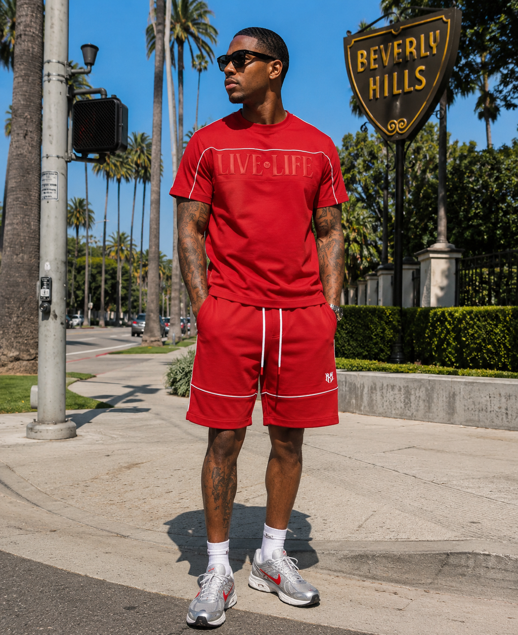 M459 Live Life T-shirt - Red