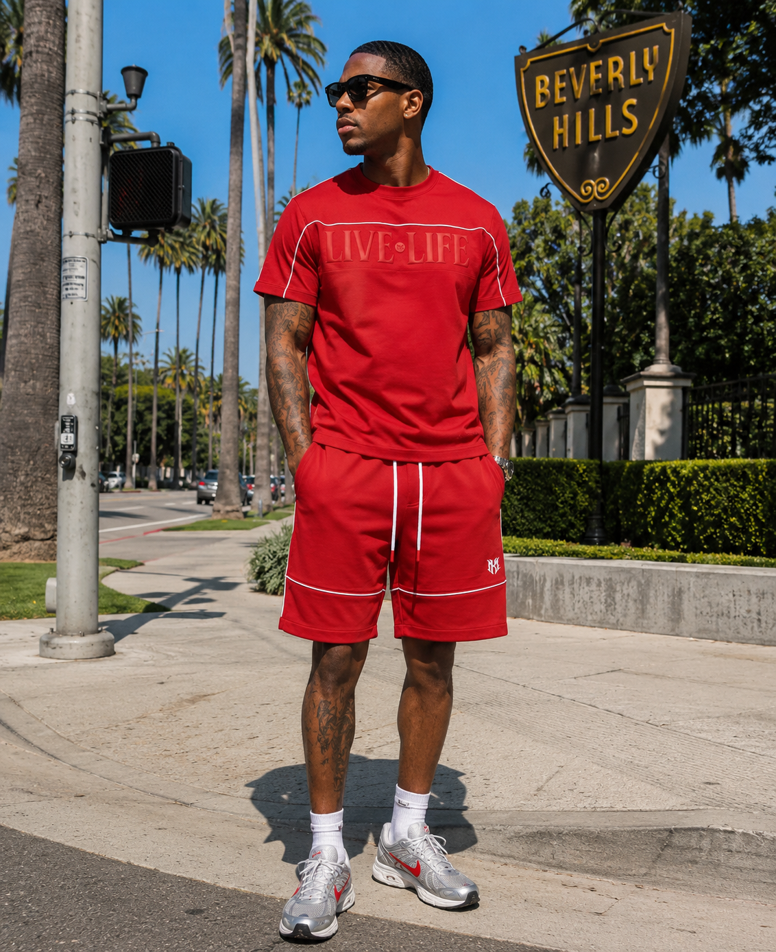 M459 Live Life T-shirt - Red