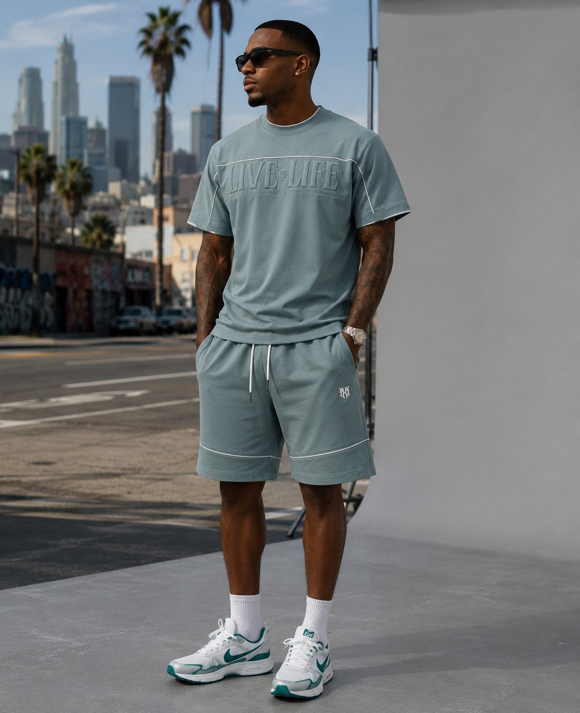 M459 Live Life T-shirt - Teal