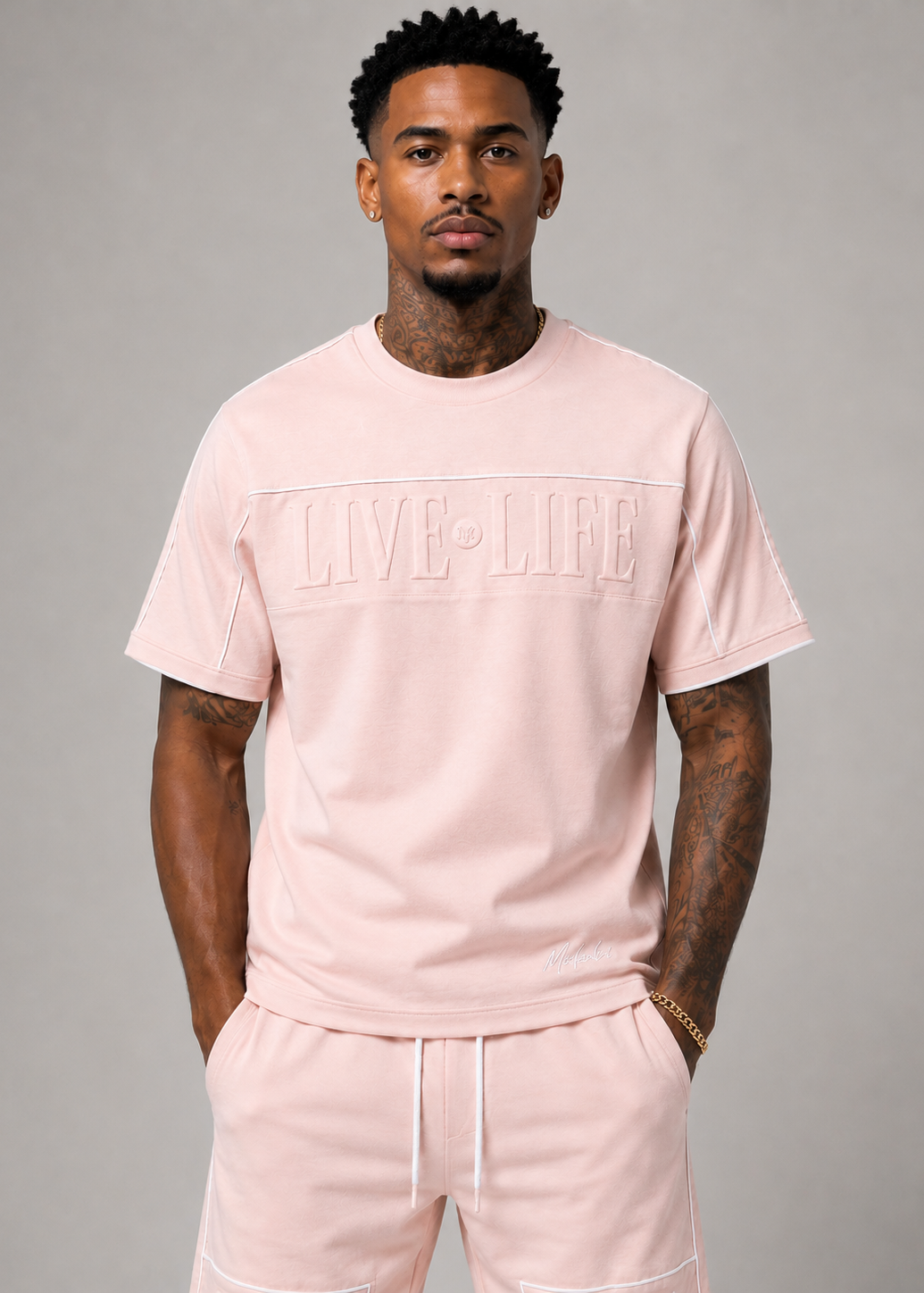 M459 Live Life T-shirt - Pink