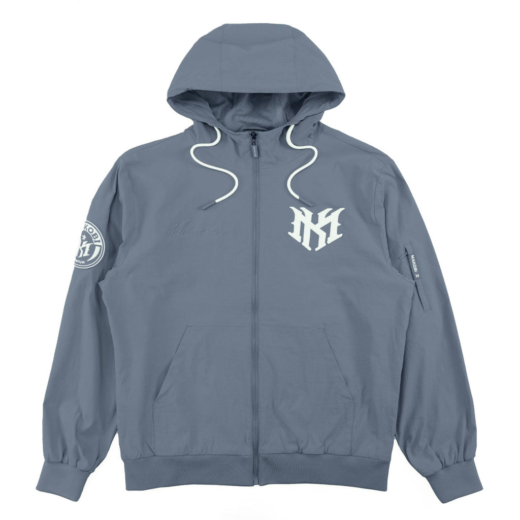 Nylon Hoodie | M4634 Adorni Zip Up- Midnight Blue