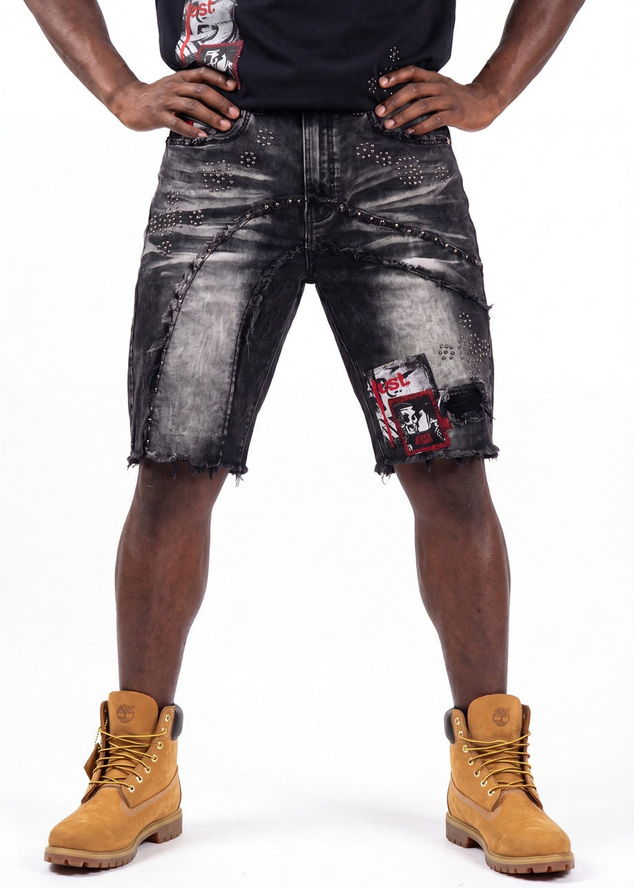 M671 Dolore Pain Denim Shorts - Black Wash (NOT SOLD SEPARATELY - Add M471 to your Cart)