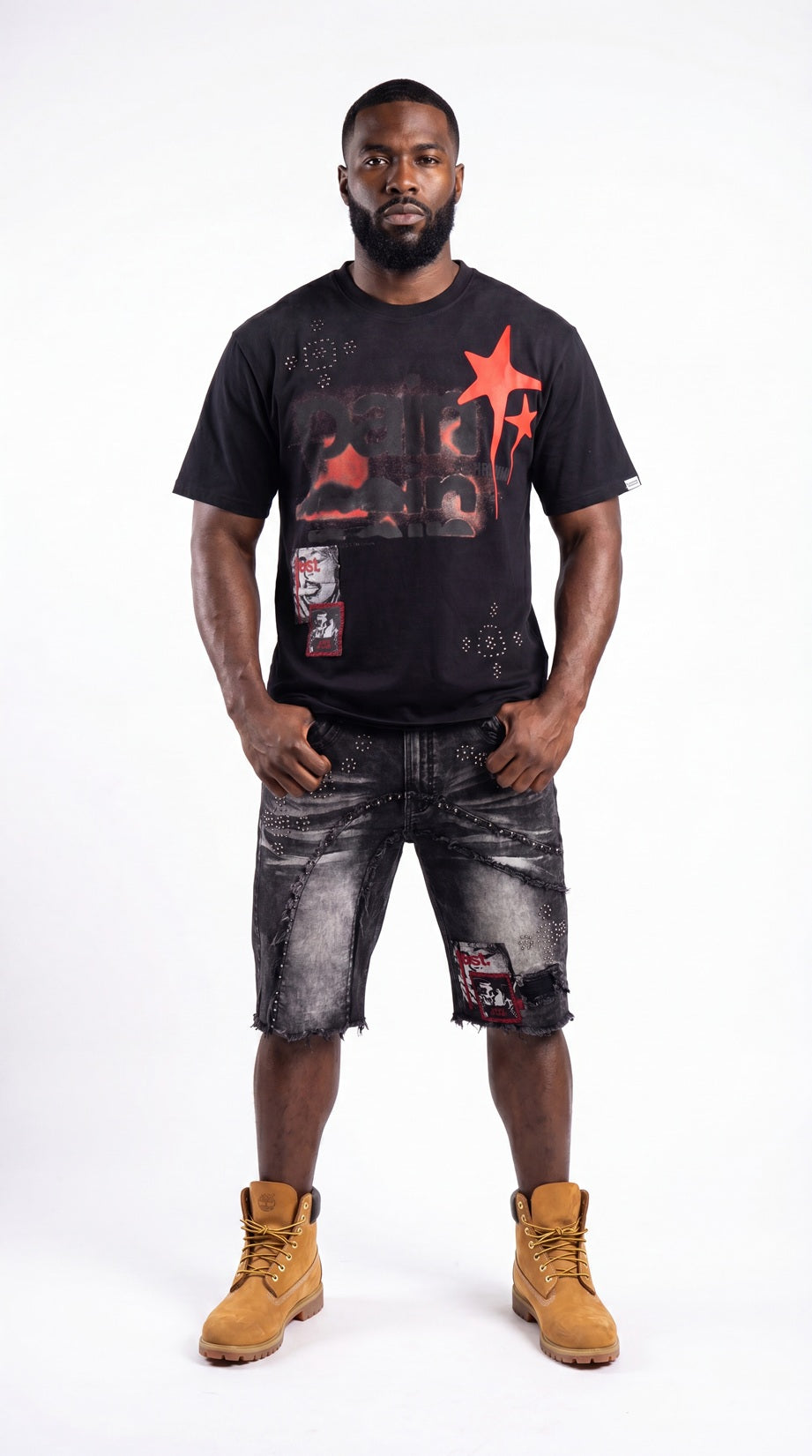 M671 Dolore Pain Denim Shorts - Black Wash (NOT SOLD SEPARATELY - Add M471 to your Cart)