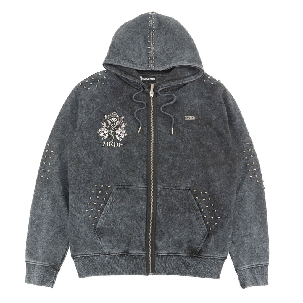 Fleece Hoodie | M5345 Bianco Zip Up - Black