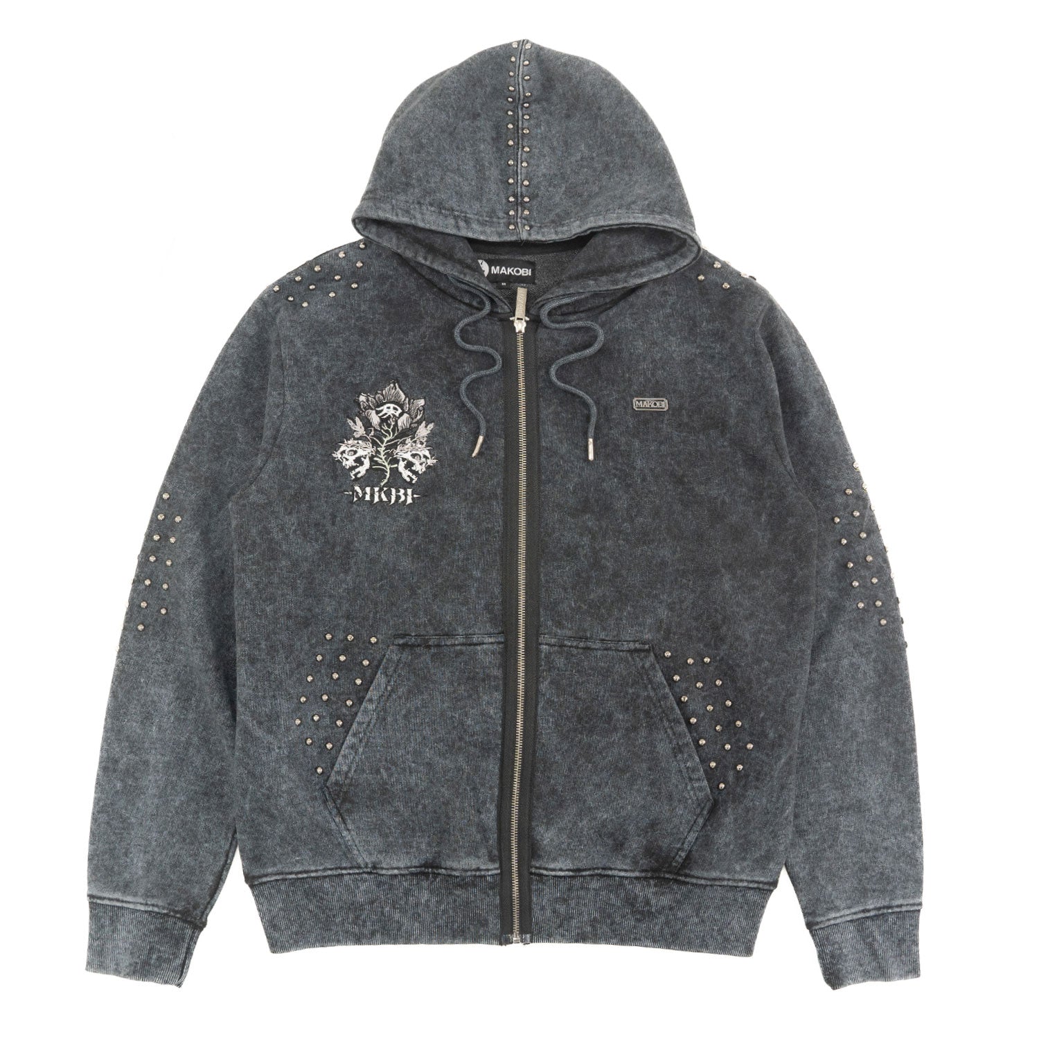 Fleece Hoodie | M5345 Bianco Zip Up - Black