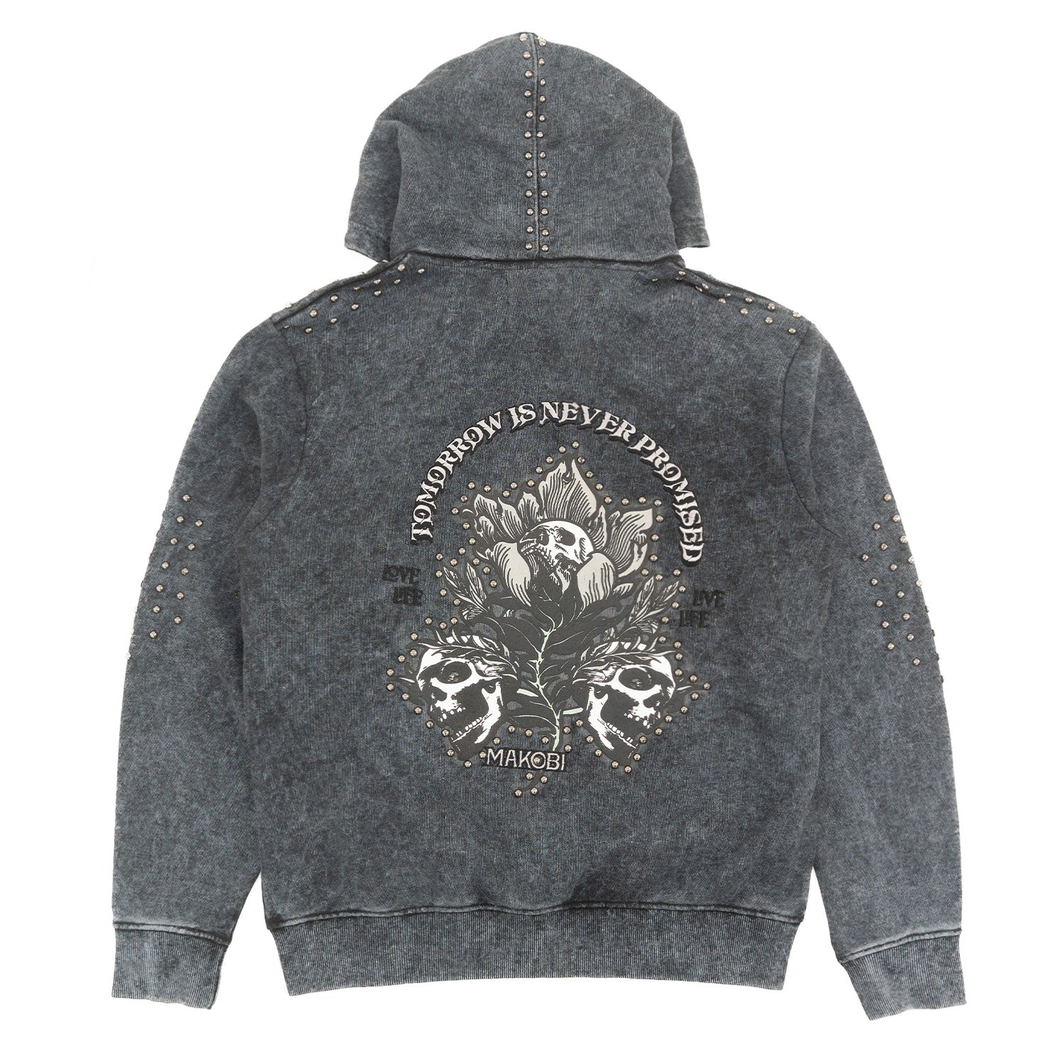 Fleece Hoodie | M5345 Bianco Zip Up - Black