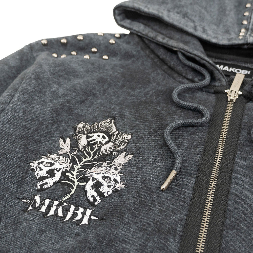 Fleece Hoodie | M5345 Bianco Zip Up - Black