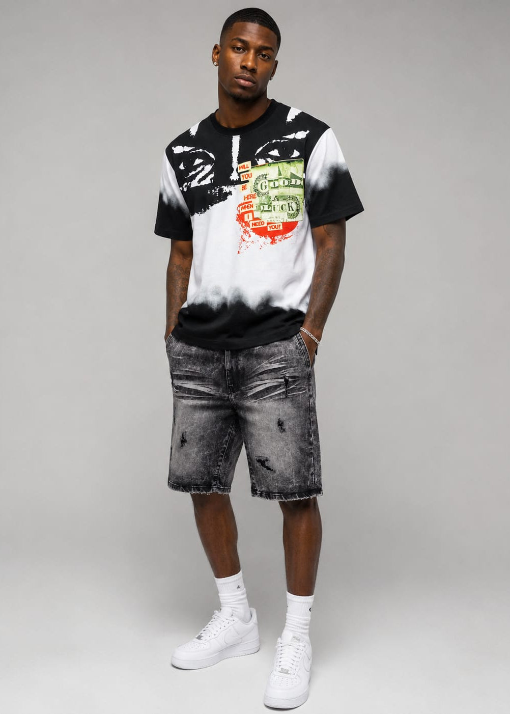 M613 Pastoni Denim Shorts - Black Wash