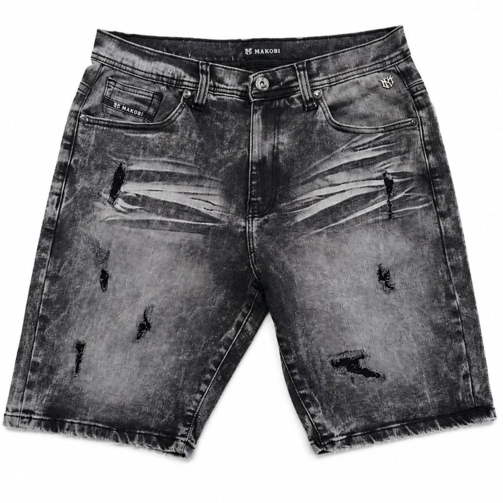 M613 Pastoni Denim Shorts - Black Wash