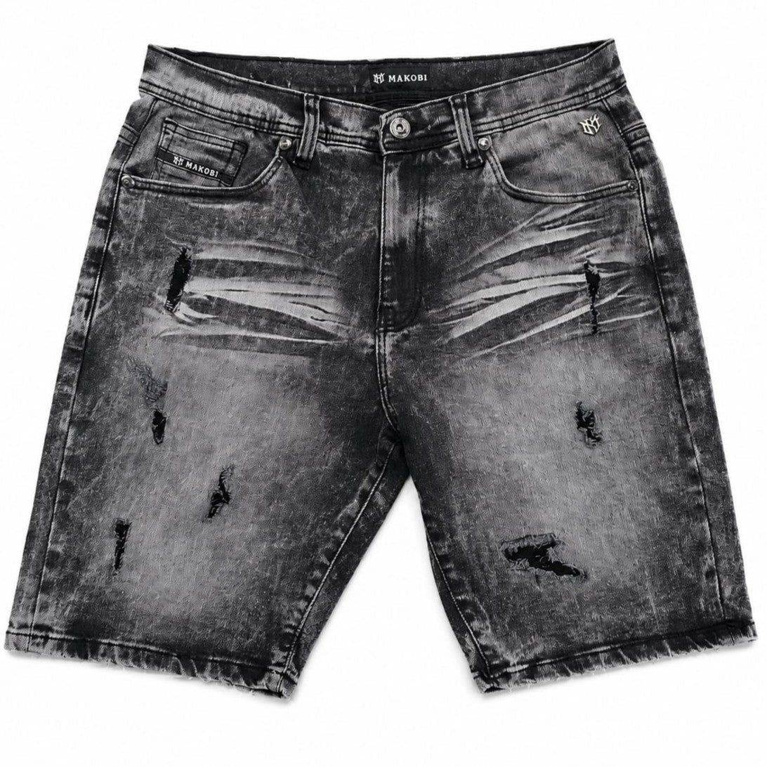 M613 Pastoni Denim Shorts - Black Wash