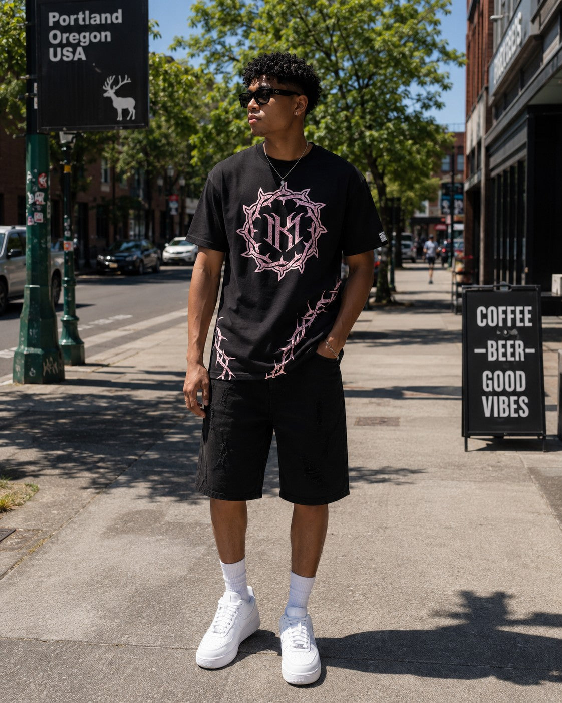 M613 Pastoni Denim Shorts - Jet Black
