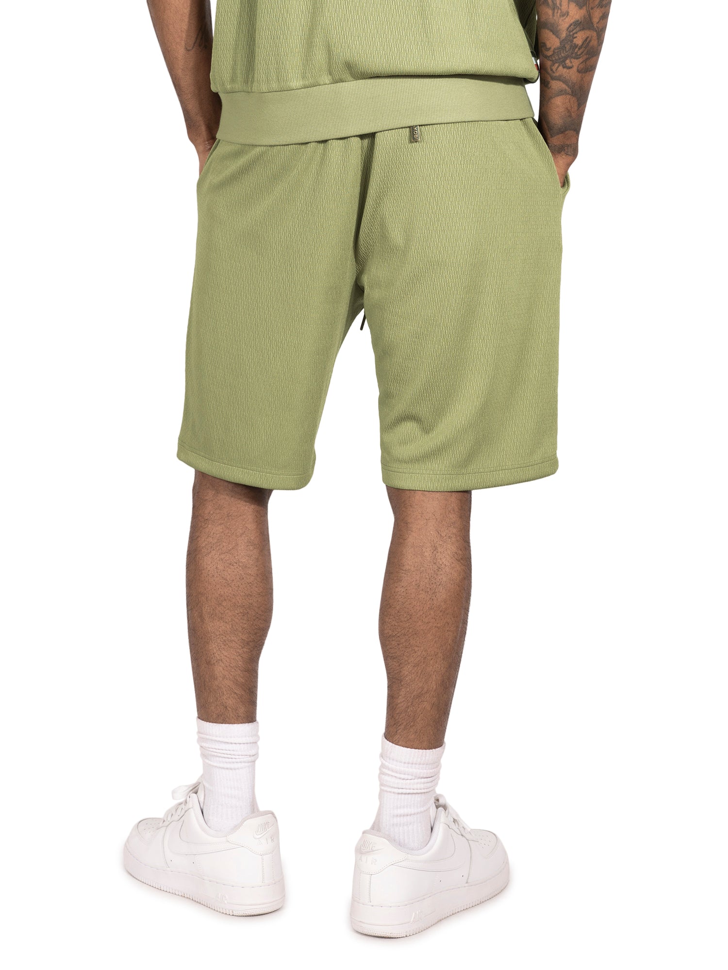 M428 Moreli Knit Short Sets - Olive