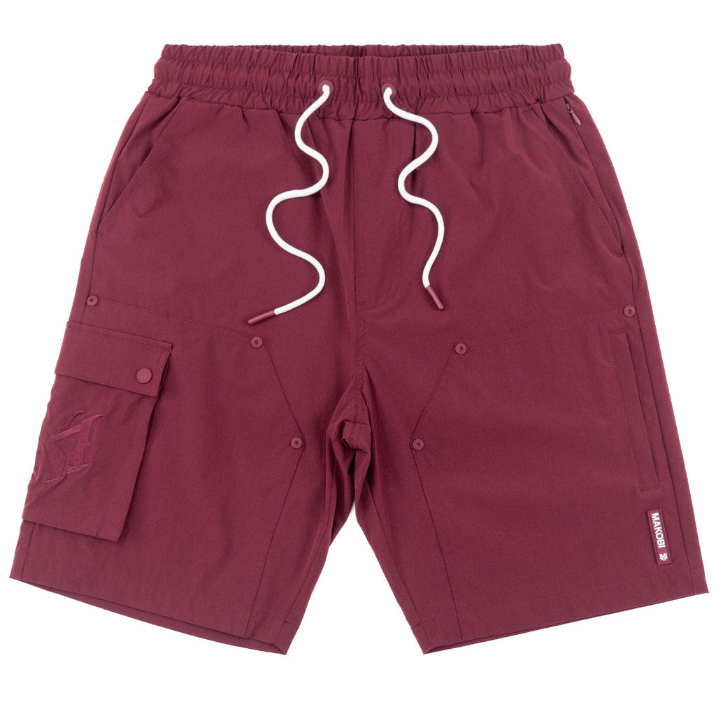 Nylon Shorts| M634 Adorni Shorts - Burgundy