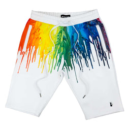 Makobi M655 Originals Set Up Shorts in White, front view