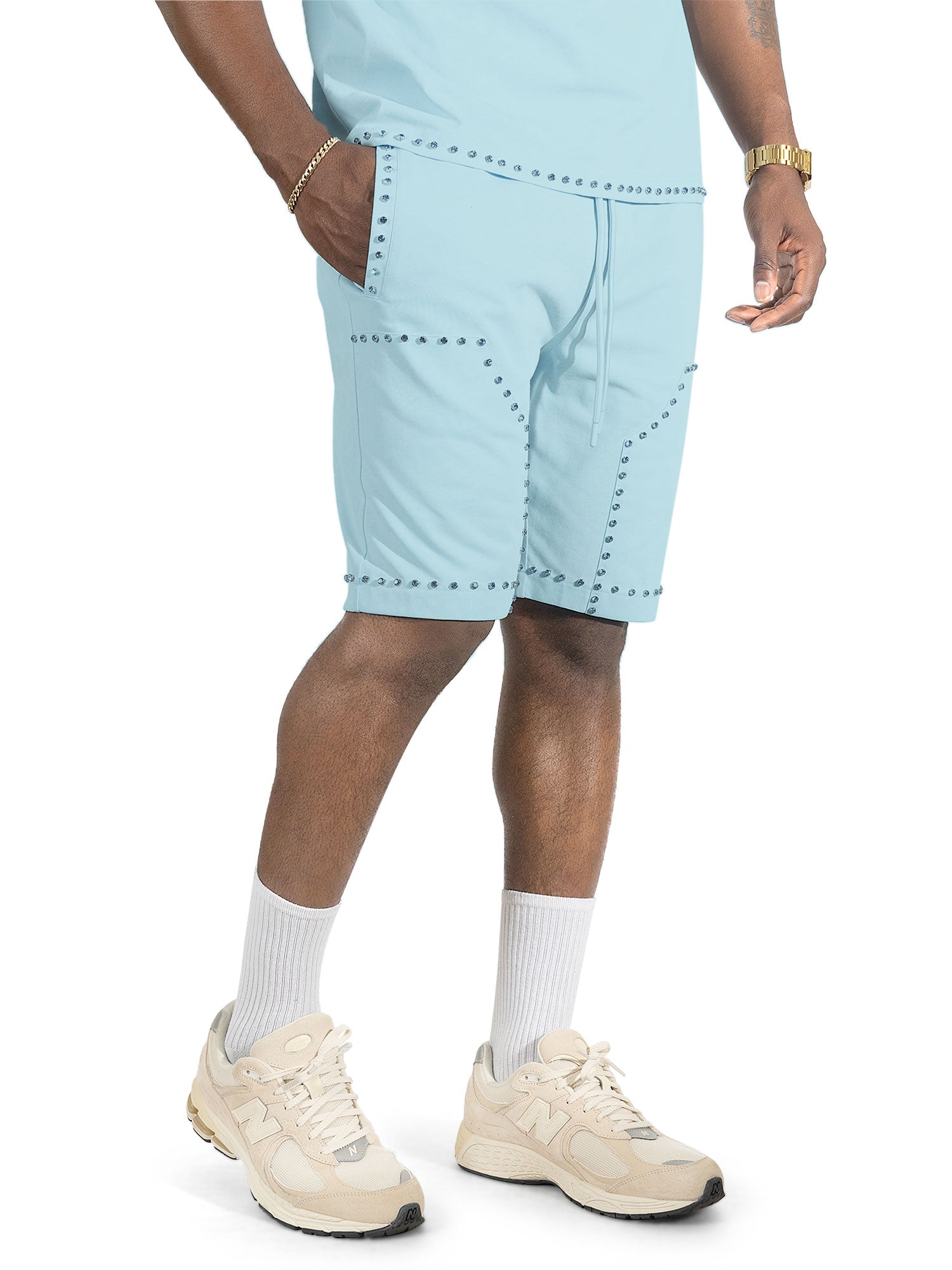 Set | M183 Prada Jersey Short Set - Blue