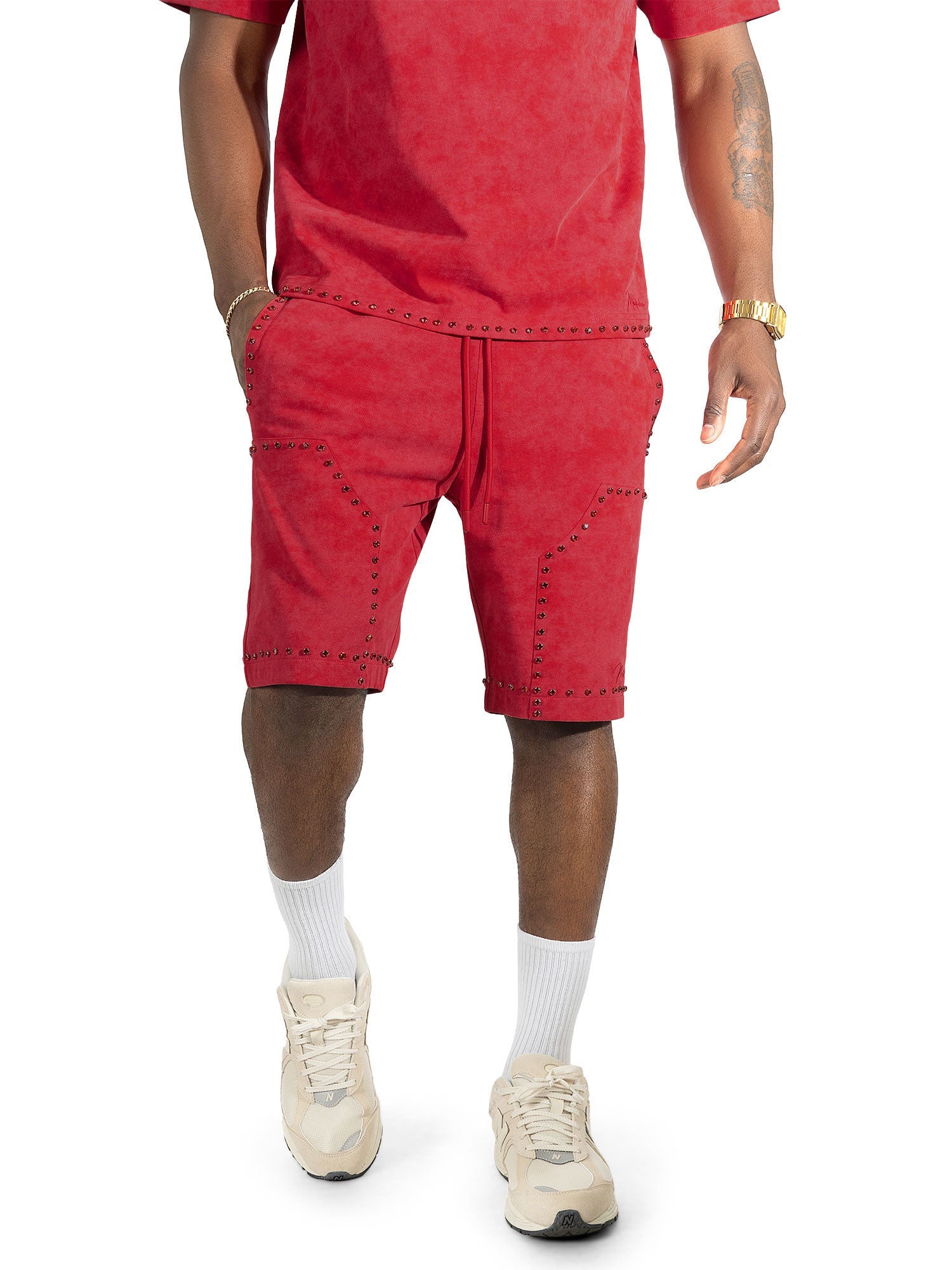 Set | M183 Prada Jersey Short Set - Red