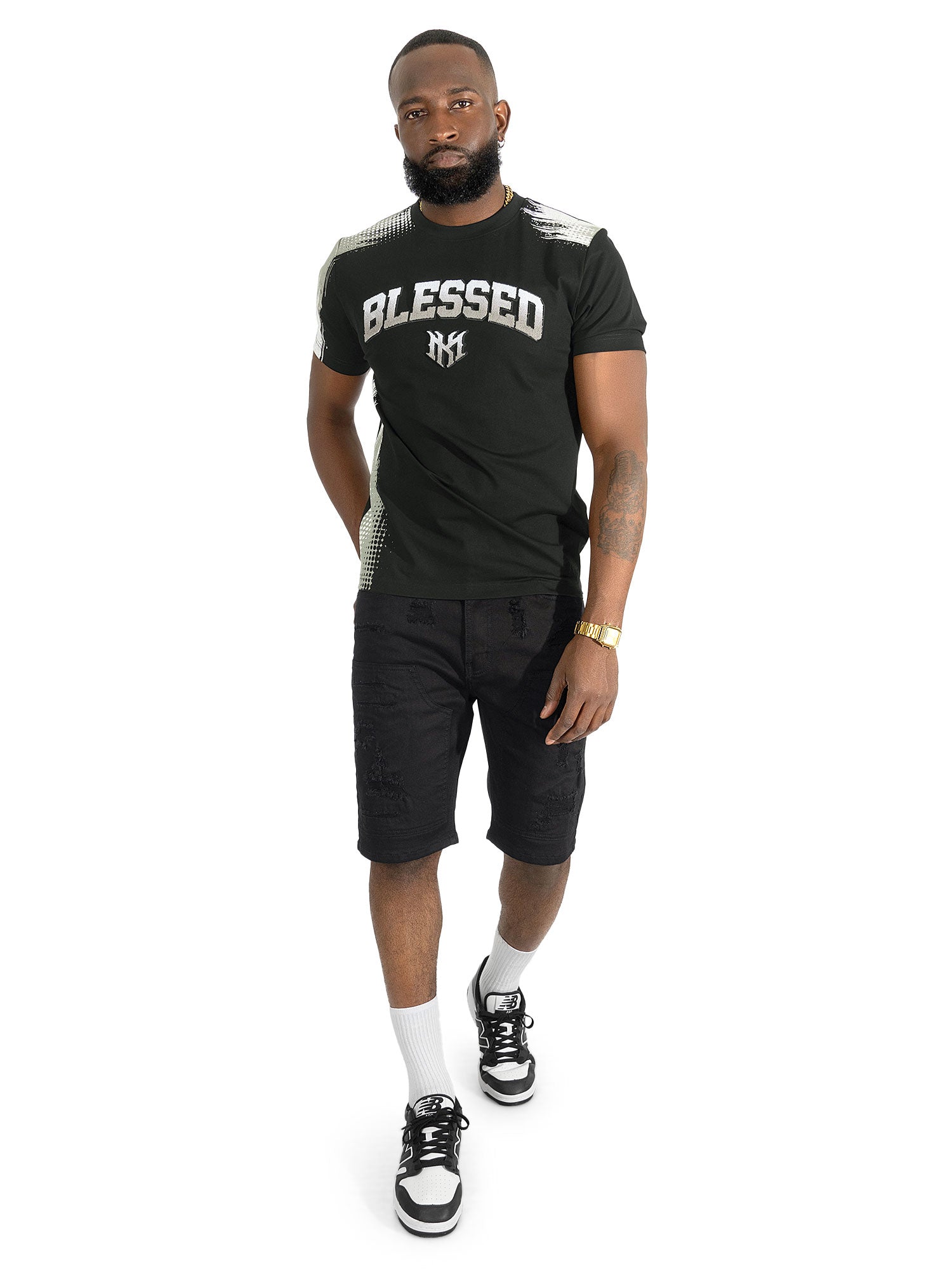 Jersey Shirt | M261 Bendito Blessed Tee - Black