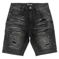 Makobi Prego Jorts, Black Wash, front view