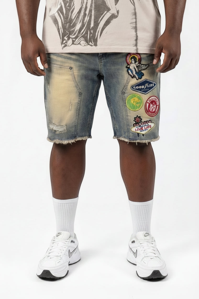 M941 Mondo Patch Denim Shorts - Dirt (NOT SOLD SEPARATELY - Add M441 Mondo to your Cart)