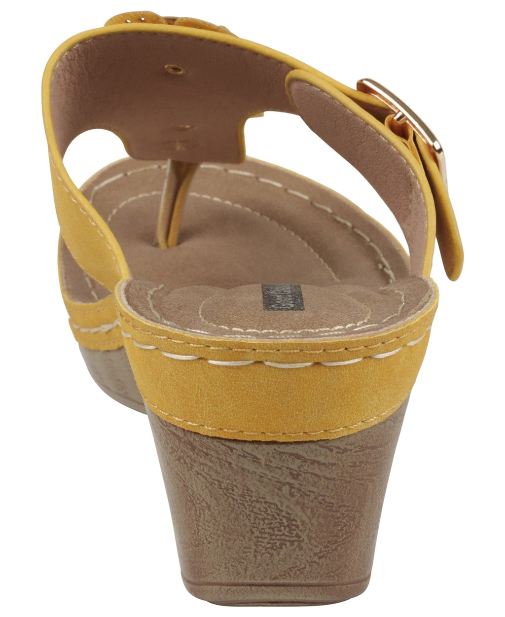 Narbone Yellow Wedge Sandals