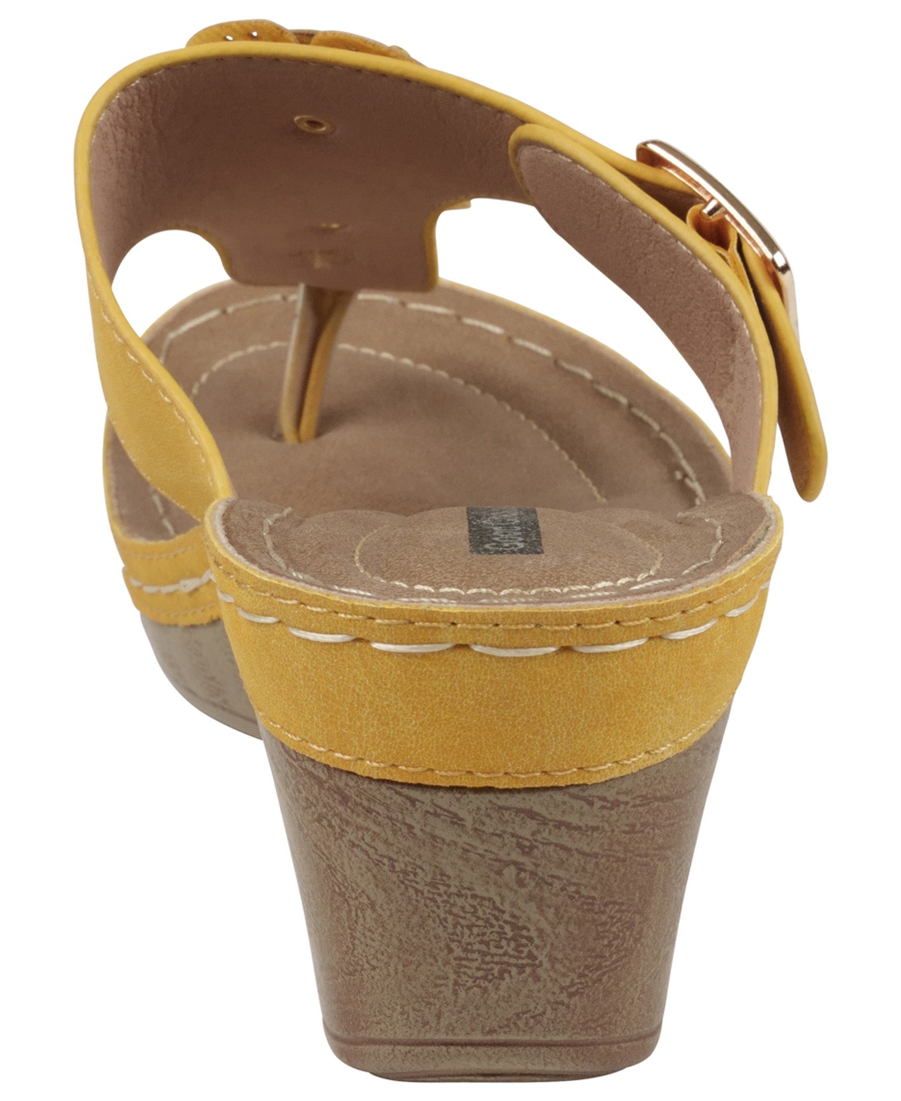 Narbone Yellow Wedge Sandals