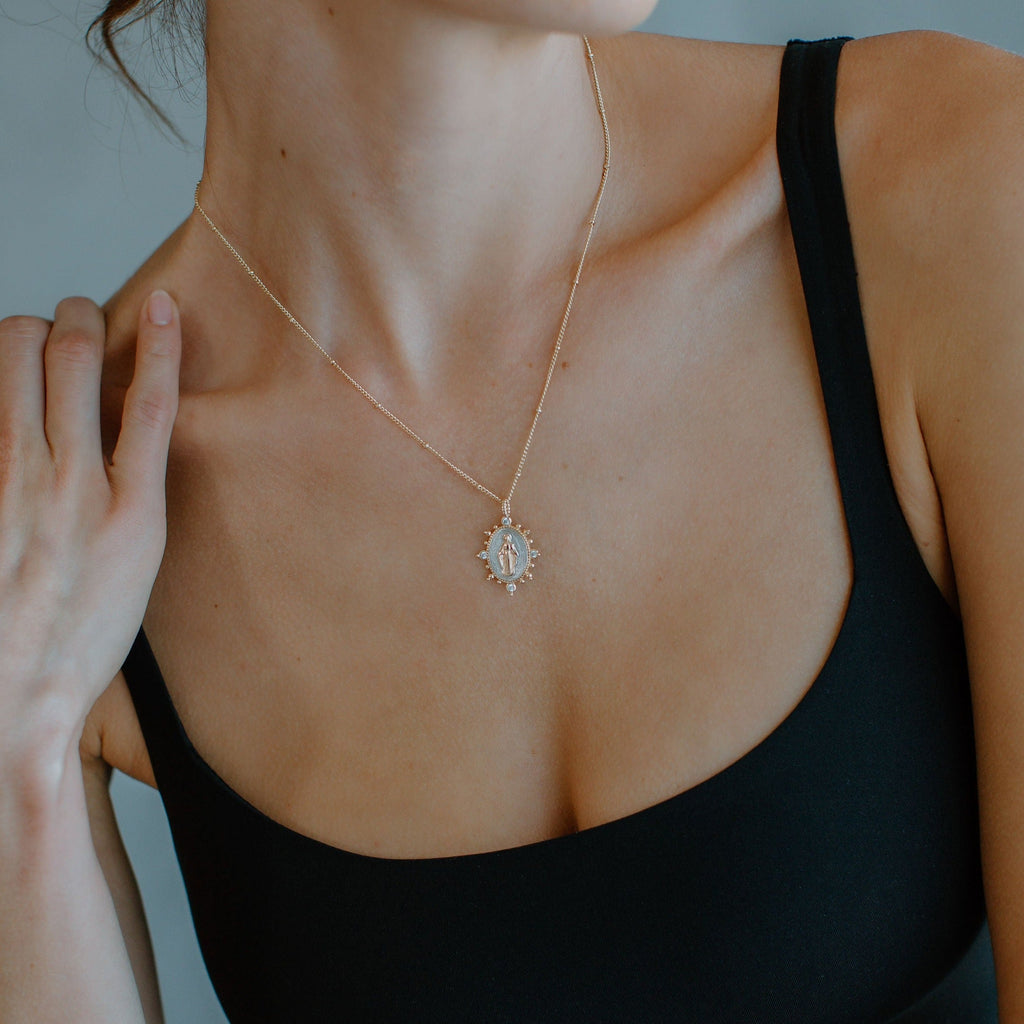 Lady Lourdes Pendant in Silver/Gold