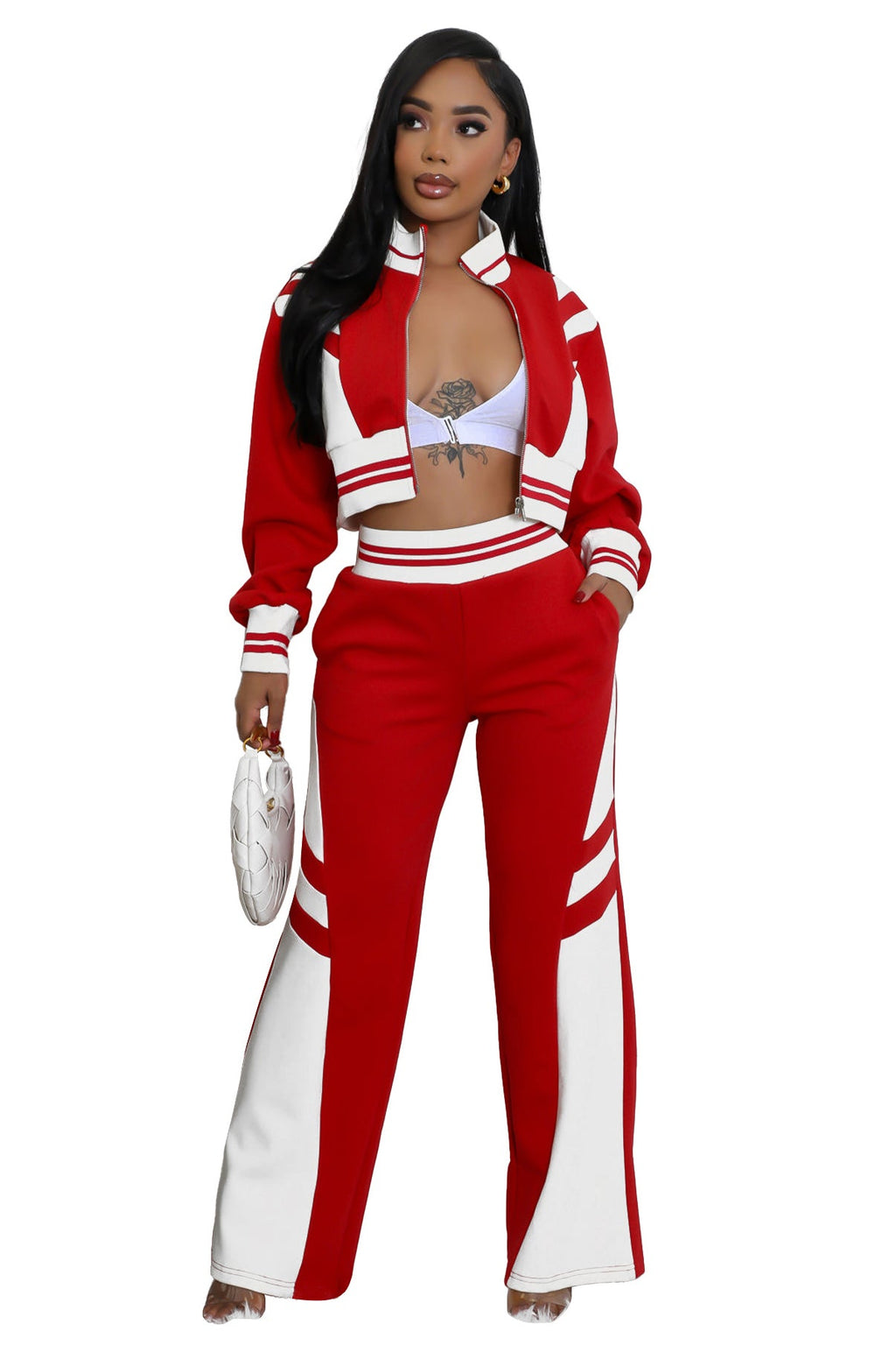 WOMEN FASHION CASUAL TWO PIECE PANT SET