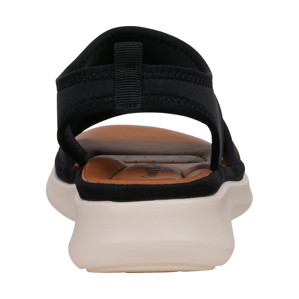 Women's Romy Black Stretch Lycra Wedge Sandals