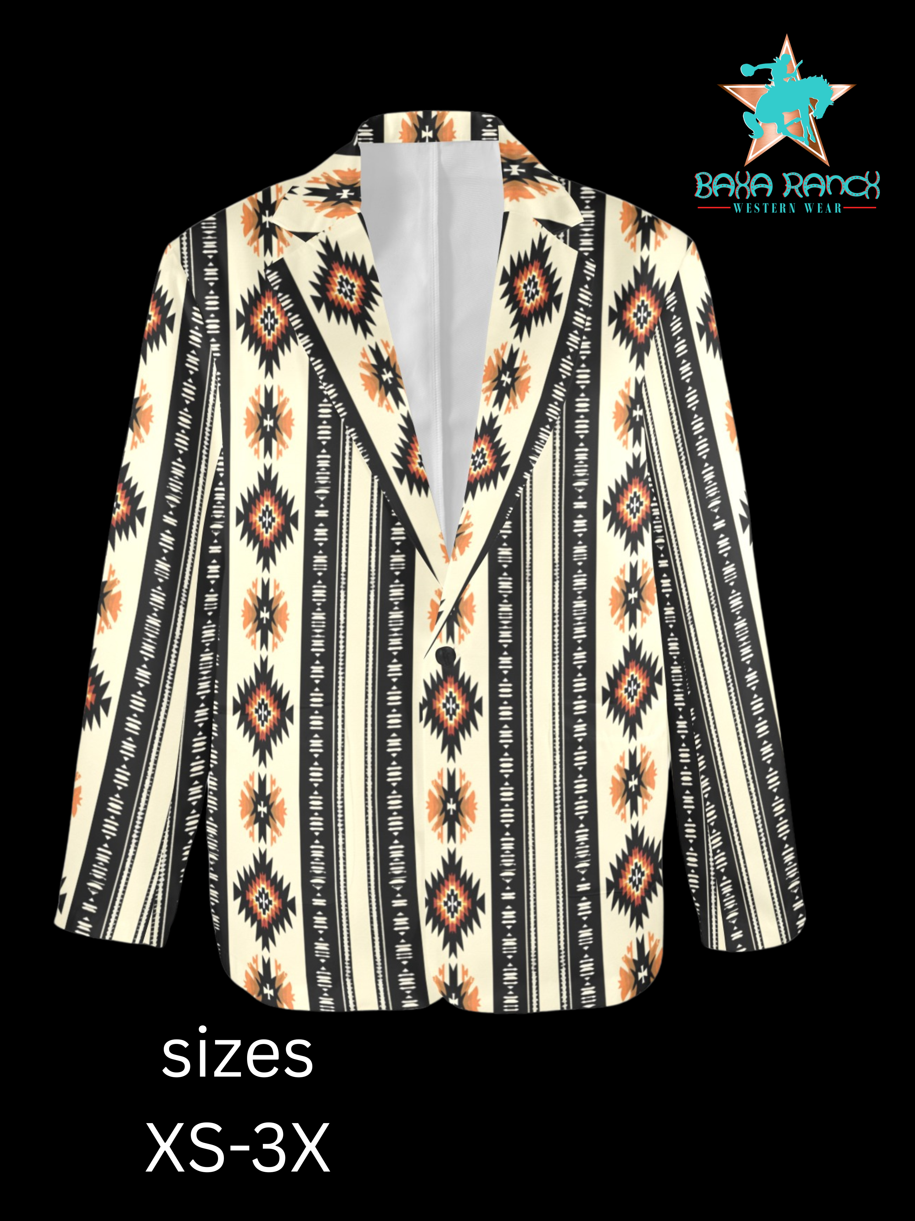 Colores de Mexico Southwest Aztec Blazer By Baha Ranch Western Wear ...
