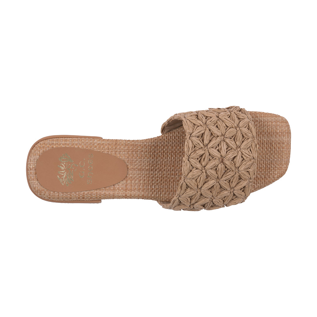 Women's Kendra Natural Woven Flat Sandals
