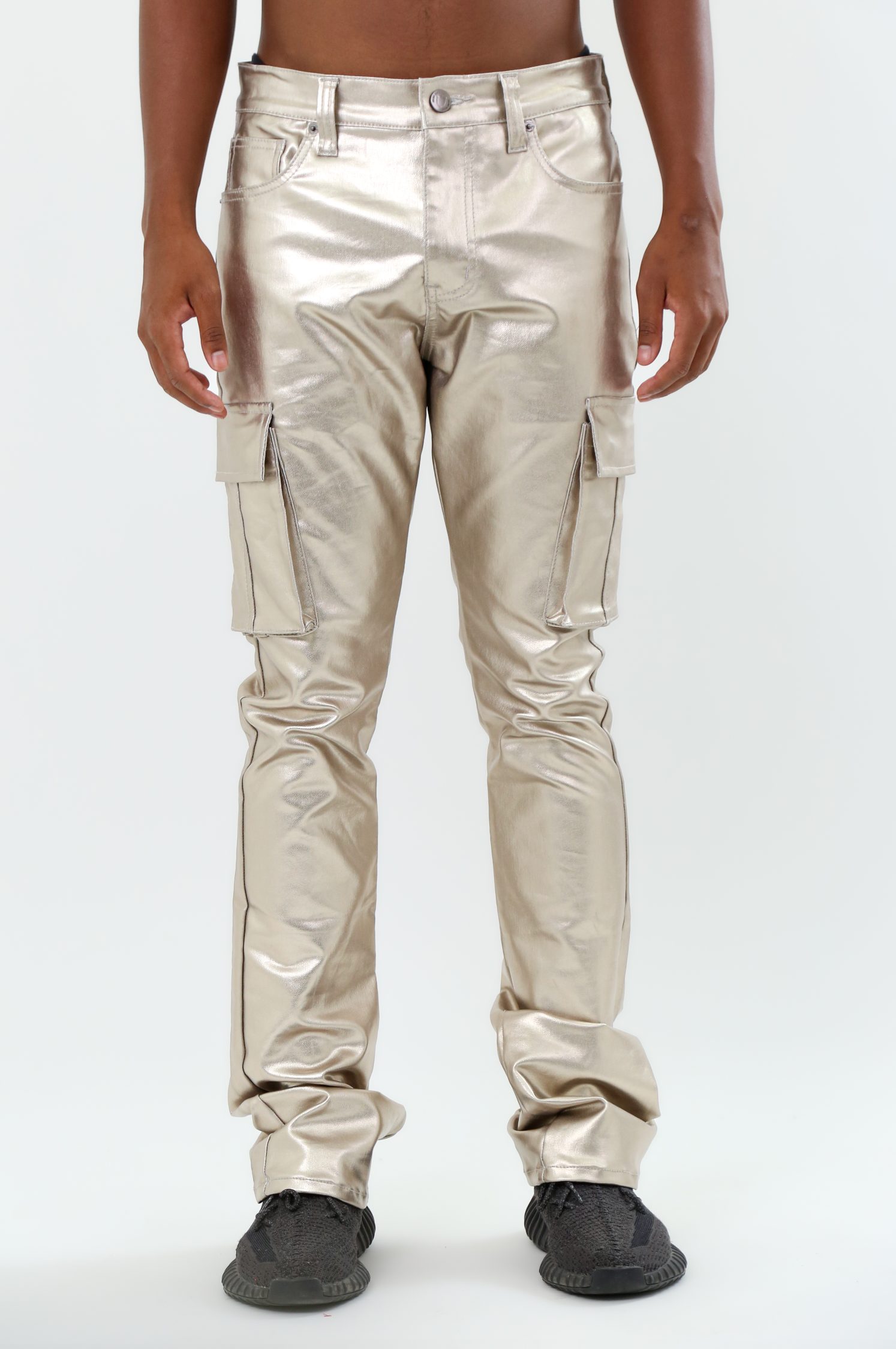 ASJ8069 METALLICA DIP STACKED JEANS