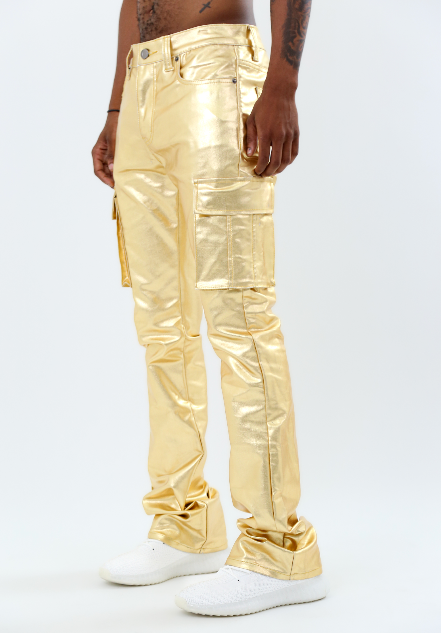 ASJ8069 METALLICA DIP STACKED JEANS